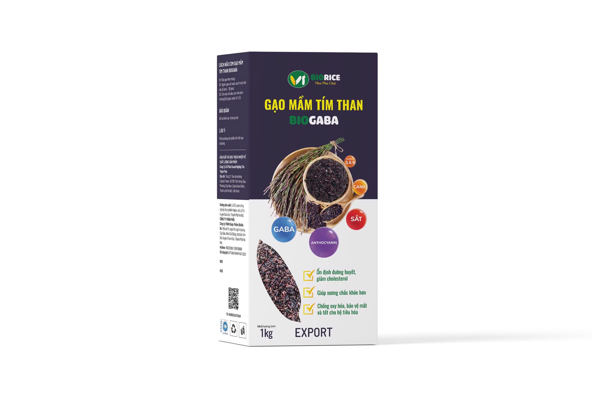 1 hộp Gạo Mầm Tím Than* 1kg