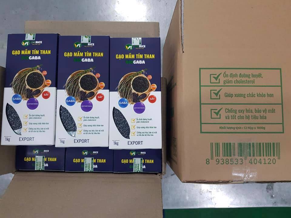 6 hộp Gạo Mầm Tím Than * 1kg.